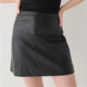 J. Crew Faux-leather mini skirt Size 0